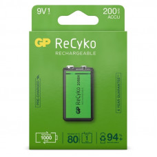 GP BATTERIJ OPLAADBAAR 9V 200MAH GP BATTERIJ OPLAADBAAR 9V 200MAH