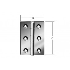SCHARNIER 80X58MM RVS SCHARNIER 80X58MM RVS