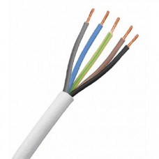 HUISHOUDKABEL ROND VMVL 5X2,5 WIT (ROL=100MTR) HUISHOUDKABEL ROND VMVL 5X2,5 WIT (ROL=100MTR)