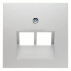 BERKER S1 RJ11/RJ45 PLAAT GLANS WIT