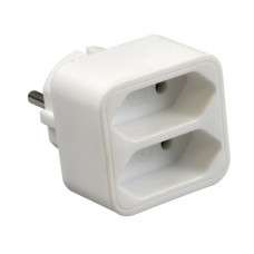 VERDEEL STEKKER 2X EURO WIT VERDEEL STEKKER 2X EURO WIT