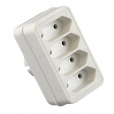 VERDEEL STEKKER 4X EURO WIT VERDEEL STEKKER 4X EURO WIT