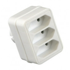 VERDEEL STEKKER 3X EURO WIT VERDEEL STEKKER 3X EURO WIT