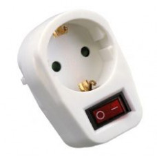 STEKKER DOORVOER +SCHAKELAAR WIT STEKKER DOORVOER +SCHAKELAAR WIT