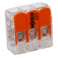 WAGO LASKLEM 3-GATS HERSLUITBAAR (50 STUKS) WAGO LASKLEM 3-GATS HERSLUITBAAR (50 STUKS)