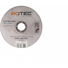 ROTEC DOORSLIJPSCHIJF METAAL DUN 115X1,0X22MM ROTEC DOORSLIJPSCHIJF METAAL DUN 115X1,0X22MM