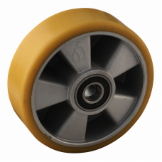BOKWIEL 125MM POLY-URETHAAN BAND +ALUMINIUM VELG 250KG