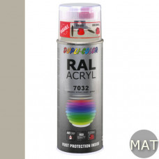 DUPLICOLOR ACRYL RAL 7032 KIEZEL GRIJS MAT 400ML