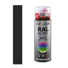 DUPLICOLOR ACRYL RAL 9017 VERKEERS ZWART MAT 400ML