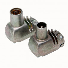 2X COAX STEKKER MAN/VROUW KABELKEUR