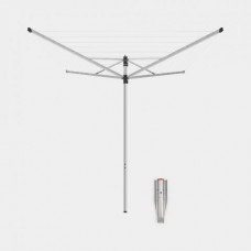 BRABANTIA DROOGMOLEN 50MTR LIFT-O-MATIC + GRONDANKER ZILVERGRIJS