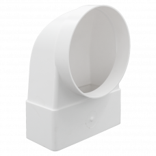 KUNSTSTOF VERLOOPBOCHT 110X54MM / Ø 100MM WIT