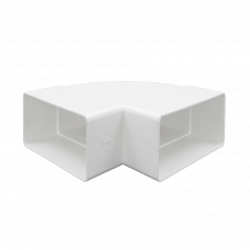 45° HORIZONTALE BOCHT 110X54MM WIT KUNSTSTOF VENTILATIEBUIS VLAKKANAAL