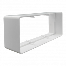 VERBINDER 220X90MM WIT KUNSTSTOF VENTILATIEBUIS VLAKKANAAL