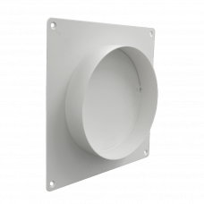 KUNSTSTOF MONTAGEPLAAT +TERUGSLAGKLEP Ø 150MM WIT