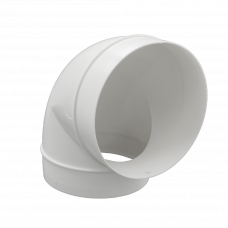 KUNSTSTOF VENTILATIEBUIS BOCHT 90GRD Ø125MM WIT