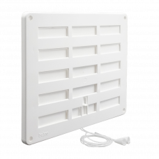 VENTILATIEROOSTER AFSLUITBAAR 25X20CM WIT KUNSTSTOF