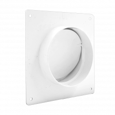 KUNSTSTOF MONTAGEPLAAT +TERUGSLAGKLEP Ø 100MM WIT