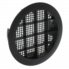 VENTILATIEROZET INBOUW 100MM ZWART KUNSTSTOF