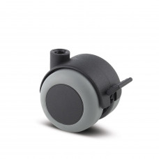 ZWENKWIEL DUBBEL +REM 50MM RUBBER ZWART GLY BOUTGAT 40KG