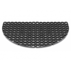 DEURMAT RUBBER +OPEN RING 22MM 45X75CM HALFROND