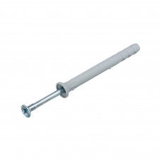 NAGELPLUG MET TROMPETKRAAG 6X50MM 100STUKS NAGELPLUG MET TROMPETKRAAG 6X50MM 100STUKS