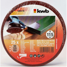 KWB 25X KLIT SCHUURVEL 115MM VOORDEELPAK