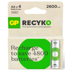 GP 4X AA BATTERIJEN 2600MA RECYKO OPLAADBAAR